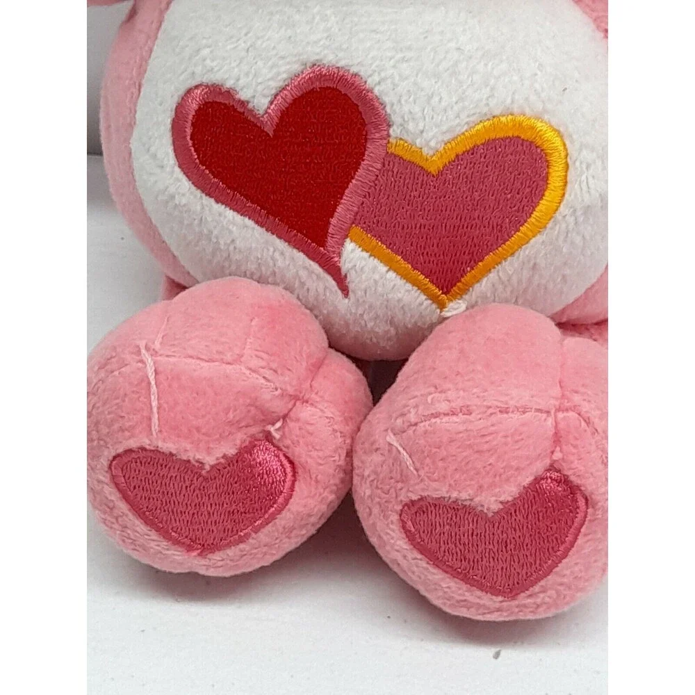 Vtg Care Bears Plush Love A Lot 2 Hearts 2002 Pink Toy Collectible 10